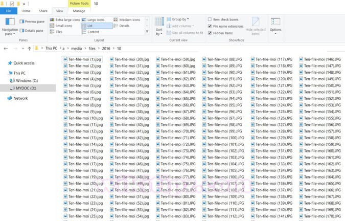 Đổi tên file, folder hàng loạt bằng Windows Explorer