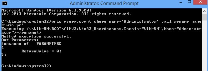 Đổi tên tài khoản Administrator trong Windows