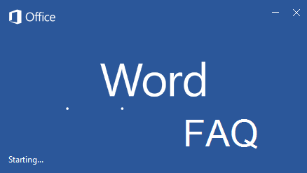 Word FAQ