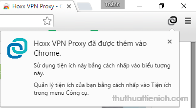 Hoxx VPN Proxy được cài đặt thành công