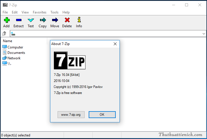 7-zip có thể thay thế Winrar hoàn hảo