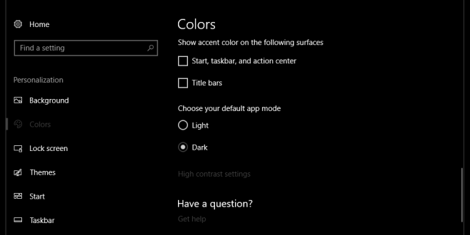 Cách cài đặt giao diện Dark Mode (màu đen) cho Windows 10