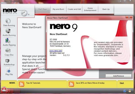 Nero 9 Free Version - Chương trình ghi đĩa miễn phí
