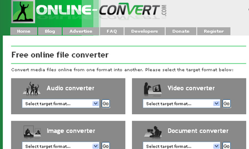 Sử dụng online convert