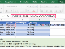Cách kết hợp hàm IF, hàm AND và hàm OR trong Excel
