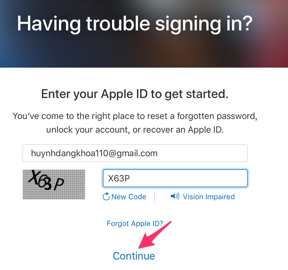 lay lai mat khau Apple ID 2
