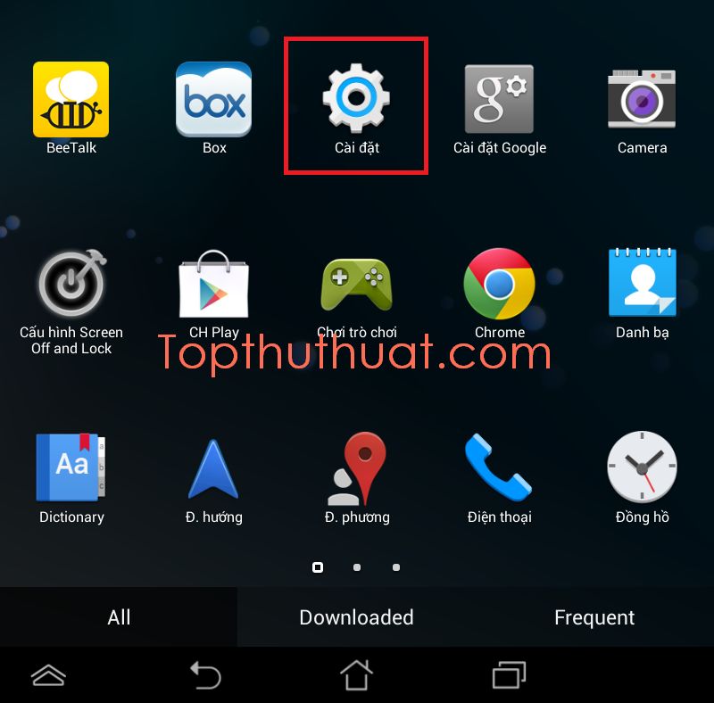 reset điện thoại Android