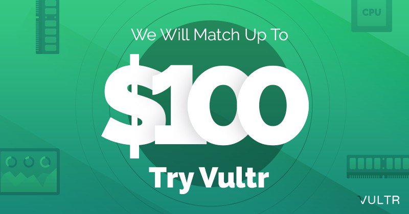 Vultr Coupon Tốt Nhất Tháng 11/2018 – Tặng 103 USD Cho Tài Khoản Mới