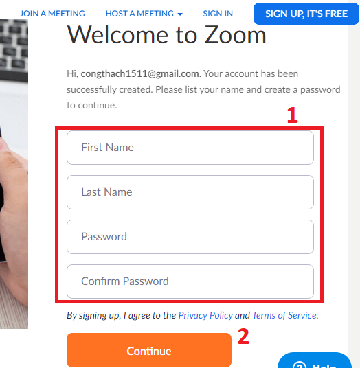 Tạo mật khẩu đăng nhập vào Zoom