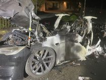 Xe Tesla bất ngờ bốc cháy, chủ sở hữu may mắn thoát chết – VnReview