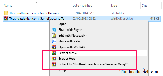 Hướng dẫn giải nén file RAR, ZIP, 7Z bằng phần mềm Winrar