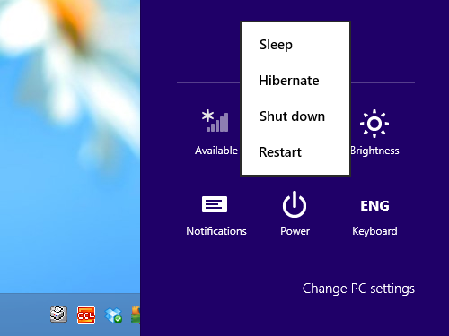 Hiển thị nút Hibernate trên Windows 8